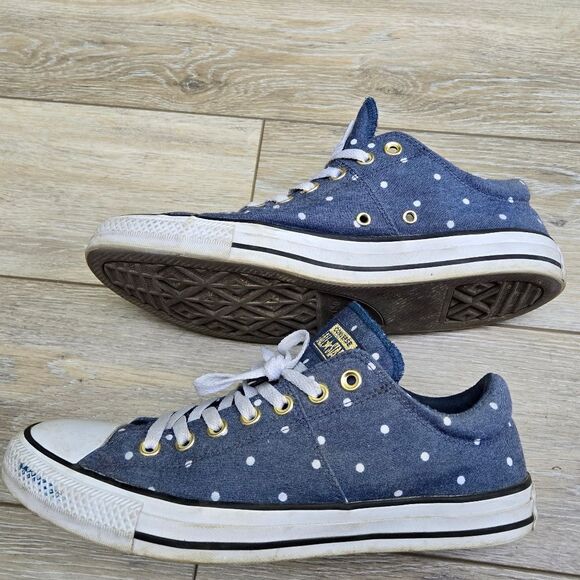 Converse CTAS Women's Shoes Gym blue/Gold/White polka dot size 11 women's - Picture 2 of 7
